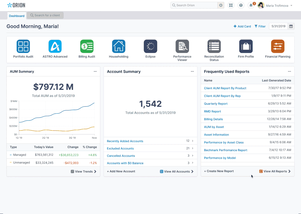 Home Orion Advisor Tech